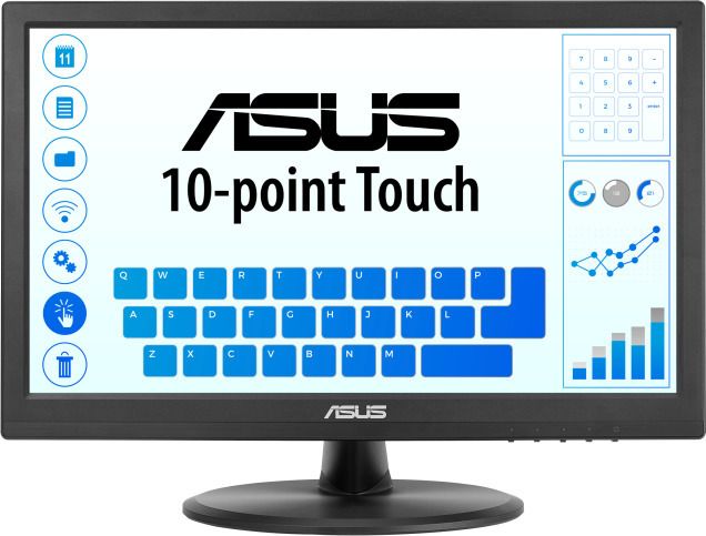 ASUS VT168HR 15.6inch 1366x768 Touch HDMI Flicker free Low Blue Light Wall-mountable Eye care